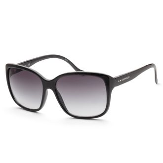 Calvin Klein Womens 60mm Black Crystal Sunglasses