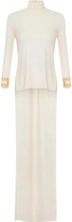 Elisabetta Franchi Truien - Dames - Kleedjes - Wit - L - Kleedjes