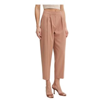 Twinset Pantalones Anchos Plisados - Trousers - Mujer - Marr&oacute;n - XS