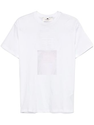Elisabetta Franchi logo-embossed T-shirt - women - Cotton/Modal - 42 - White
