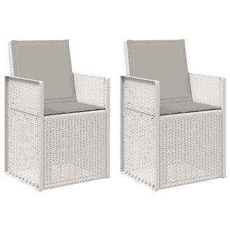vidaXL Sillas De Comedor De Jard&iacute;n 2 Pcs Y Gris Claro Pp Vidaxl