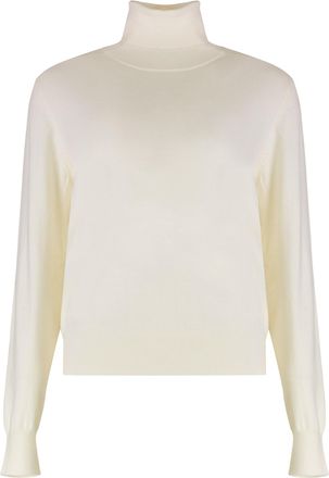 Parosh Lime Wool And Cachemire Turtleneck Pullover