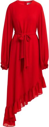 Essentiel Abito asimmetrico con ruches - Rosso