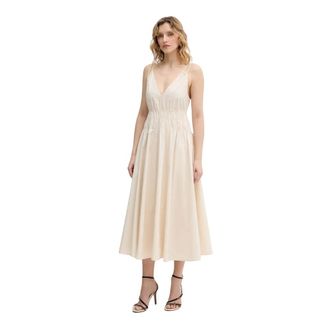 Pinko Amie Dress - Dresses - Mujer - Beige - XS