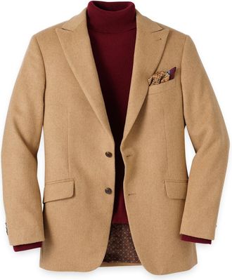Paul Fredrick Camelhair Single Breasted Peak Lapel Sport Coat