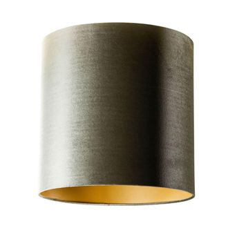 QAZQA Pantalla l&aacute;mpara terciopelo verde dorado 40/40/40