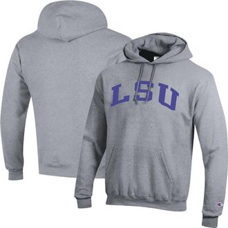 Champion Mens Champion Heather Gray LSU Tigers Basic Arch Fleece Pullover Hoodie at Nordstrom, Size Xx-Large