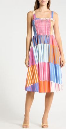 Hutch Tristan Colorblock Stripe Cotton Sundress in Multi Playful Stripes at Nordstrom Rack, Size X-Small