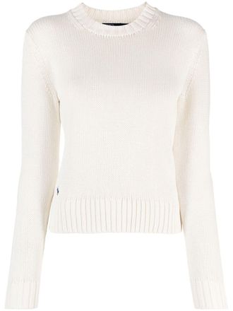 Polo Ralph Lauren ribbed-knit crew neck jumper - White