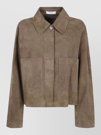 Joseph suede single-breasted coat