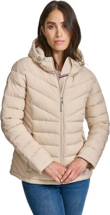 Tommy Hilfiger Womens Essential Lightweight Packable Puffer Jacket, Chino, XL