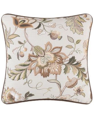 Rose Tree Esmeralda Jacobean Print Decorative Square Pillow
