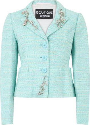 Moschino Elegante Blazer - Dames - Blazers - Blauw - L - Katoen - Jassen