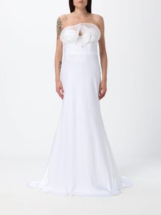 Genny Abito da sposa bustier lungo in raso con rouches