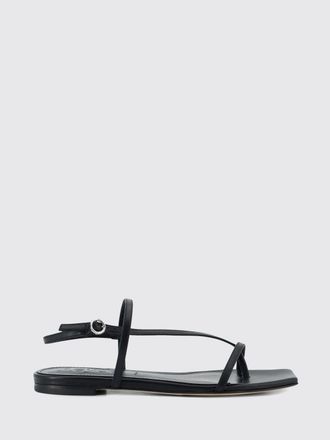Aeyde Sandali slingback in pelle liscia con tacco basso e punta squadrata