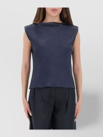 Theory satin tiny-fit blouse