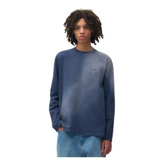 Arte Tops, Heren, Blauw, XL, Katoen, Stencil Sunfade Longsleeve