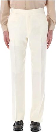 Lardini Eco Vero Broeken - Heren - Nette broeken - Wit - 2XL - Leer - Broeken