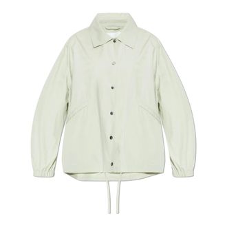 Jil Sander Light Jackets, female, Green, Size: S Cotton Logo Jacket