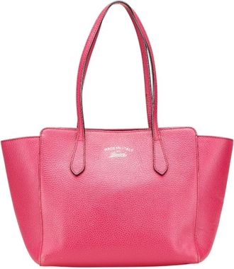 Gucci Pink Leather Tote Bag (Pre-Owned)