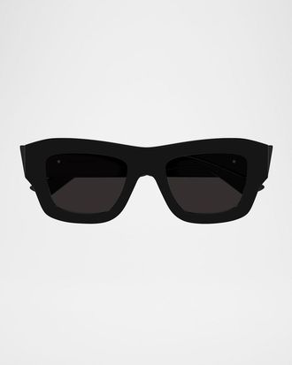 Bottega Veneta Recycled Acetate Rectangle Sunglasses