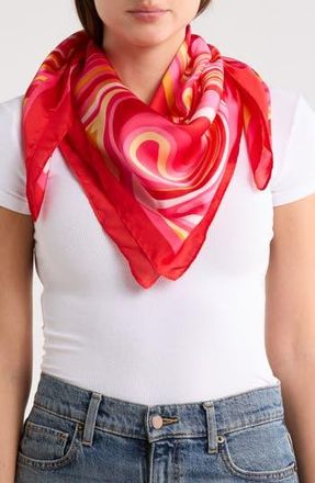 Steve Madden Swirl Away Crepe Satin Scarf in Pink Multi at Nordstrom Rack