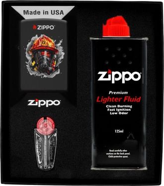 OEM Juego De Regalo De Encendedores Zippo Con Dise&ntilde;o De Bombero N.&deg; 1