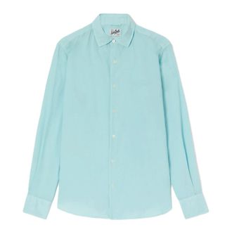 MC2 Saint Barth Casual Shirts, male, Blue, Size: XL Cotton Voile Shirt