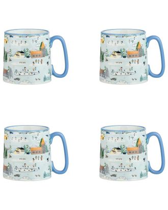 10 Strawberry Street Set Of 4 Bella Mug Winter Village