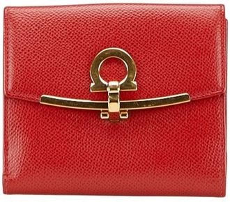Ferragamo Gancini Leather Wallet (Bi-Fold) (Pre-Owned)