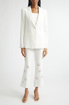 Cinq &agrave; Sept Karlie One Button Blazer in Ivory at Nordstrom, Size 00