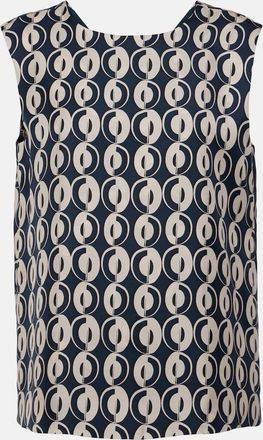 Max Mara Timetop printed silk top