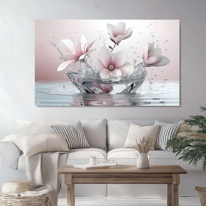Generic Leinwand Bilder Moderne Magnolie Wassertropfen Bild auf Leinwand Malerei Poster Kunstdrucke Ohne Rahmen Wandbilder Heim Restaurant Wohnzimmer Schlafzi ab 34,99 €