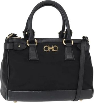 Ferragamo Pre-owned Nylon Handtas - Dames - Vintage Handtas - Zwart - ONE Size - Nylon - Vintage