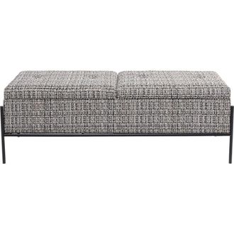 Kare Design Banco Islandia 120x40cm blanco y negro Kare Design
