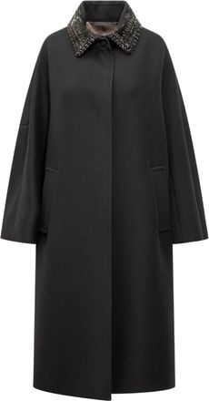 Max Mara Coats - Dames - Mantel - Zwart - XS - Jassen