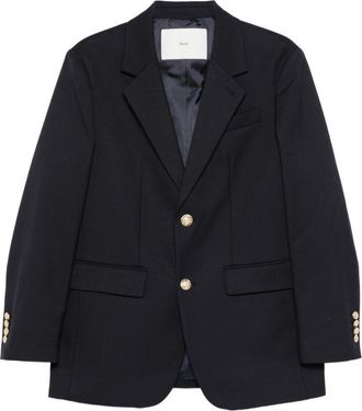 Dunst Blazer van dunst wolmix met enkele rij knopen