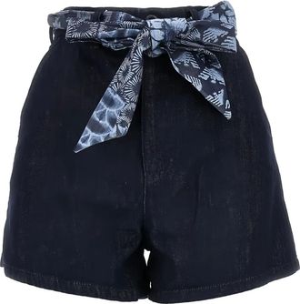 Emporio Armani Shorts denim con stampa - Blu