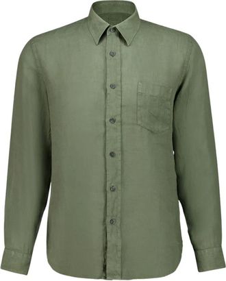 120% Lino Hombre, Camisas, Verde, Talla: 2XL