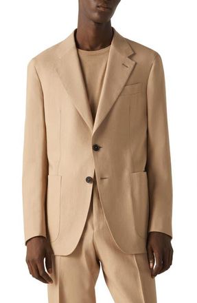 Ermenegildo Zegna Beige Oasi Lino Jacket at Nordstrom, Size 48 Us