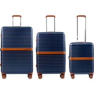 Champs Luggage Vintage II 3-Piece Wheeled Luggage Set in Navy at Nordstrom Rack