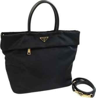 Prada Pre-owned Tote Bags, female, Black, Size: ONE SIZE Pre-owned Vintage Tote Bag