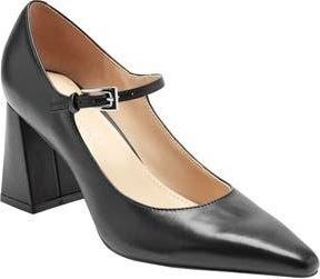 Marc Fisher Nollie Pointed Toe Pump in Black Leather at Nordstrom Rack, Size 10