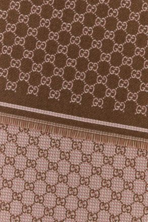 Gucci Womens Scarf New Lux Stenmix 47x180 Brownpink Wo Vi Mz Pa Sciarpe E Foulard Scarfs