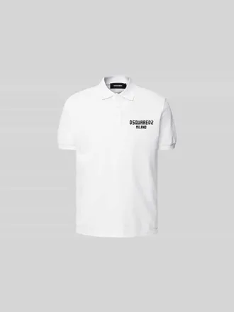 Dsquared2 Regular Fit Poloshirt aus Baumwolle in Weiss, Gr&ouml;&szlig;e XXL
