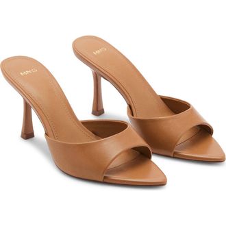 Mango Pointed Toe Sandal in Medium Brown at Nordstrom, Size 5Us