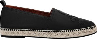 Philipp Plein Leather Espadrillas Skull - Heren - Espadrilles - Zwart - 41 EU - Leer - Schoenen