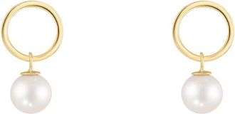 Splendid Pearls 14K 7-7.5mm Pearl Earrings