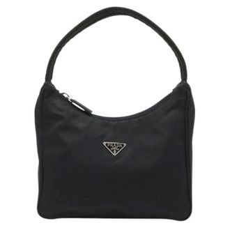 Prada Pre-owned Mini Bags, female, Black, Size: ONE SIZE Pre-owned Vintage Mini Nylon Handbag