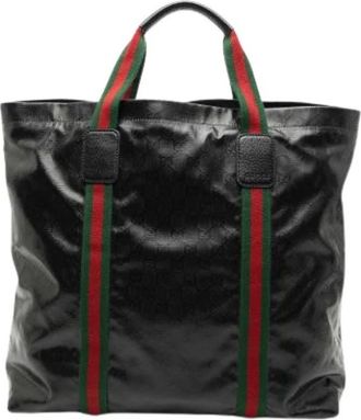 Gucci Pre-owned Tote Bags, female, Black, Size: ONE SIZE Pre-owned Fabric Tote